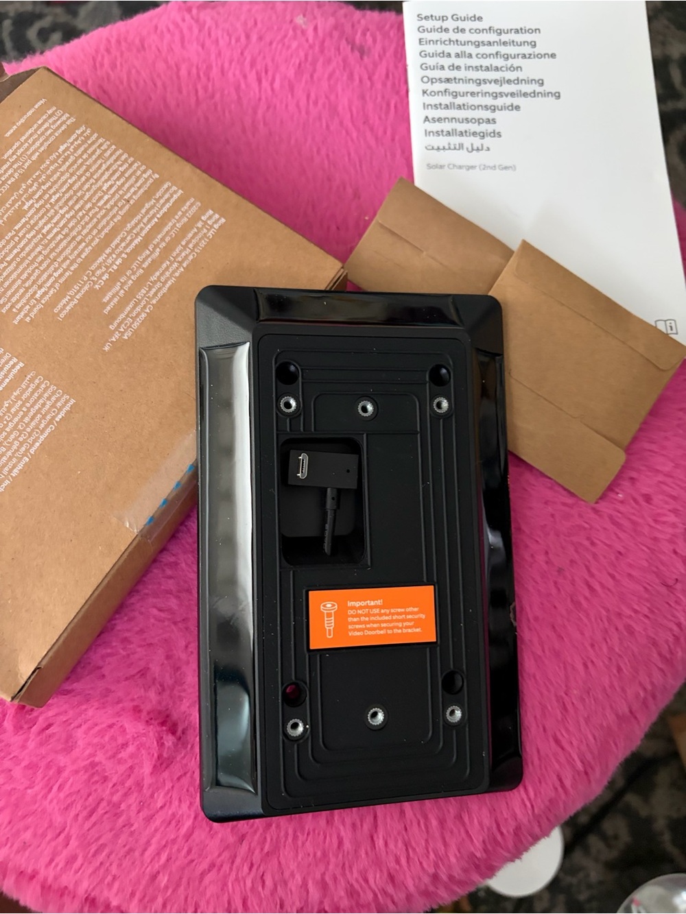 NIB RING Solar Charger Panel - Black 2nd Gen